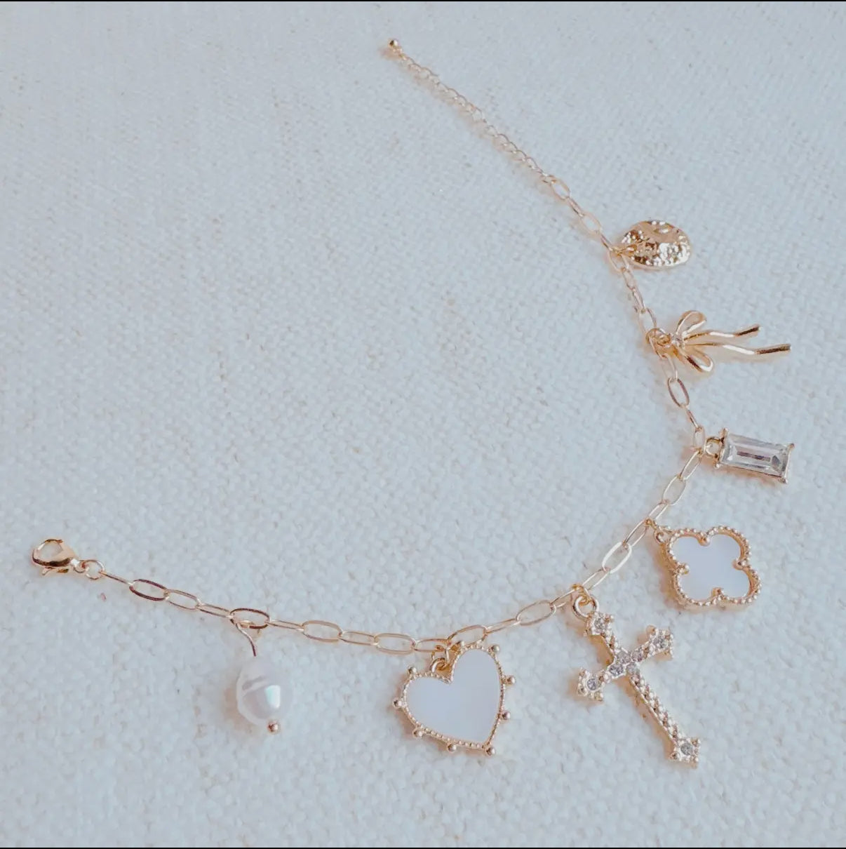 Faith Cross Charm Bracelet
