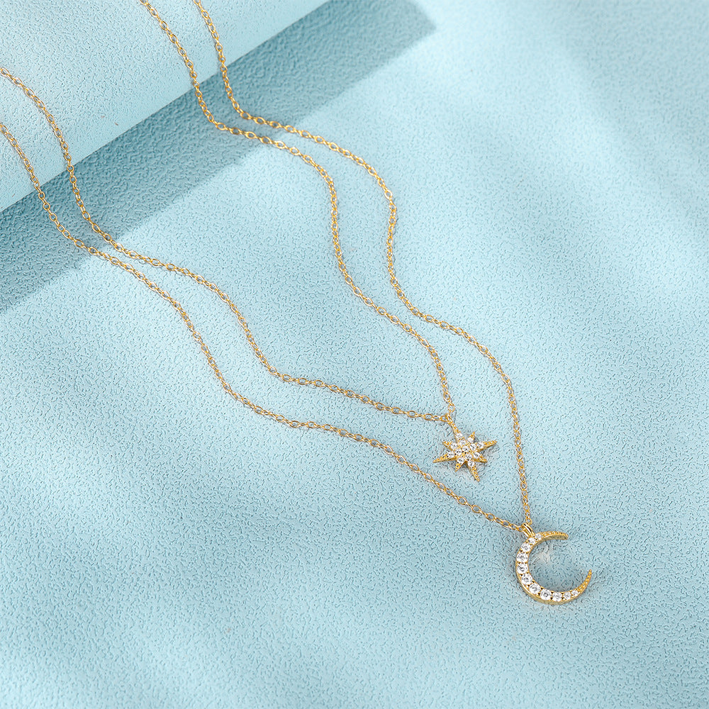 Crescent Vermeil Necklace